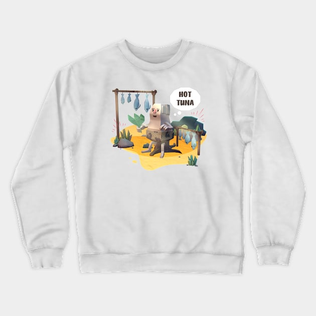 Merchant selling fish, Peter Crewneck Sweatshirt by Nakano_boy